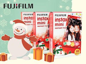 Кассеты instax mini film christmas new year праздничные