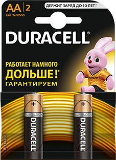 Батарейка Duracell LR06 AA 1х2 шт.