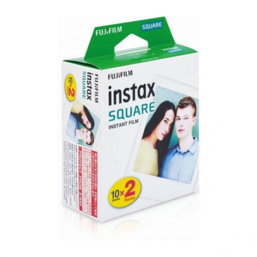 20 Sheets Fujifilm Instax SQ20 Square Twin Pack Film White Photo Paper