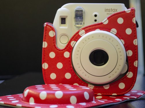 Чехол "горошек" для instax mini 8 и 9