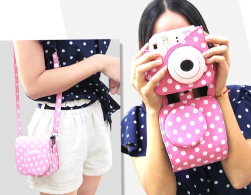 Чехол "горошек" для instax mini 8 и 9