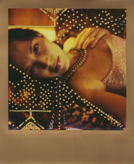 Кассета Polaroid 600 Color золотая рамка