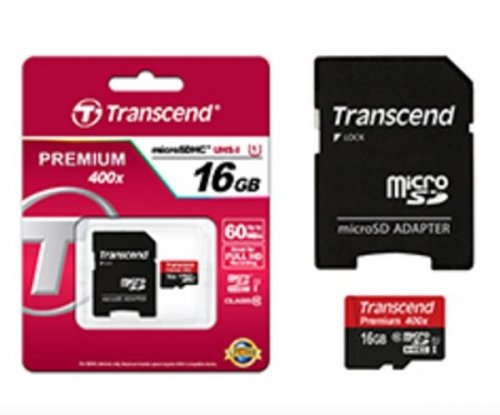 Карта памяти Transcend Premium  16Gb (class 10) 60Mb/s